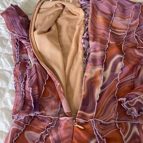 House of CB Dylan swirl laced mini dress - Picture 12 of 13